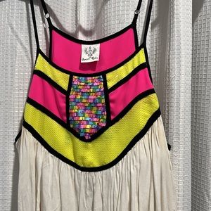 Boho Sequined Multicolor Tunic Mini Dress